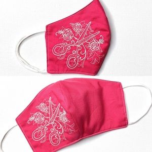 Face mask with scissors- hair stylist or barber